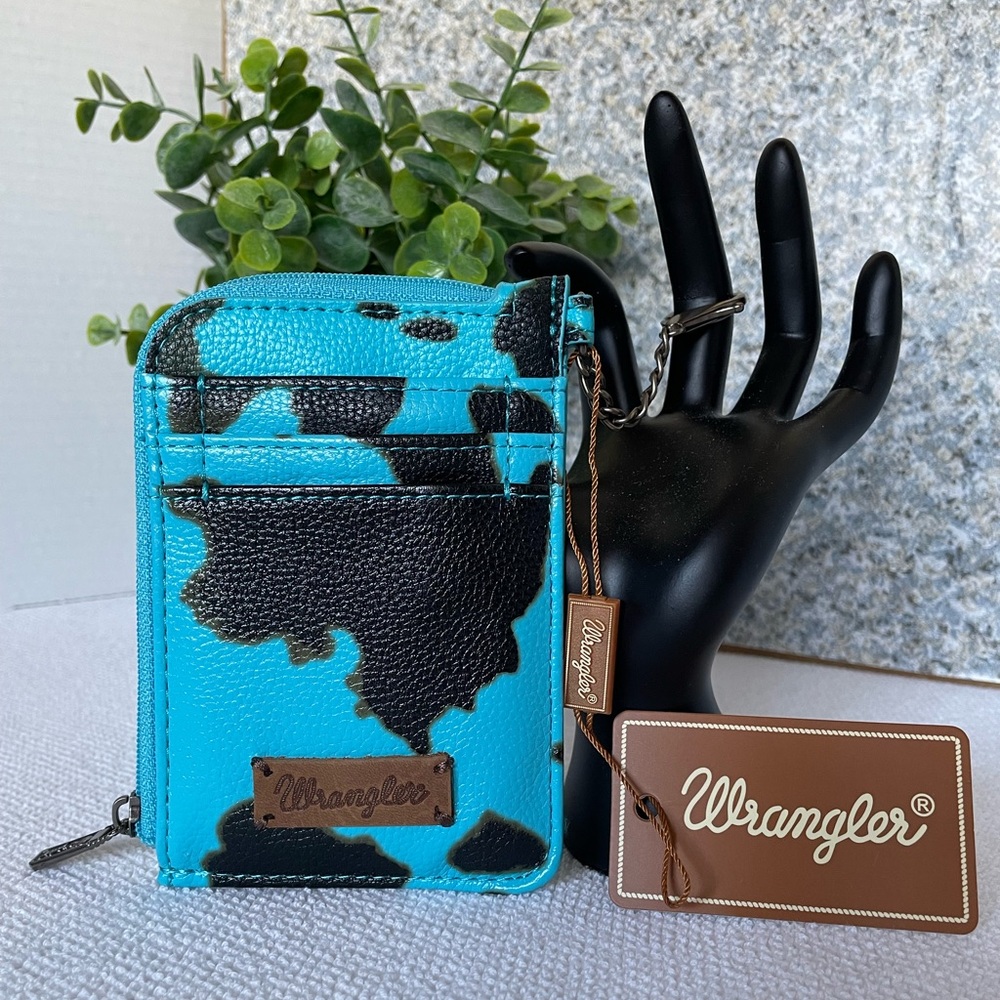 Keychain Wallet By Montana West/Wrangler. Turquoise, Black & A Hint Of Brown NWT - Picture 1 of 8